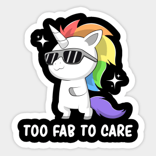 Gay Pride Flag Rainbow Cute Unicorn Lgbt Month Sticker